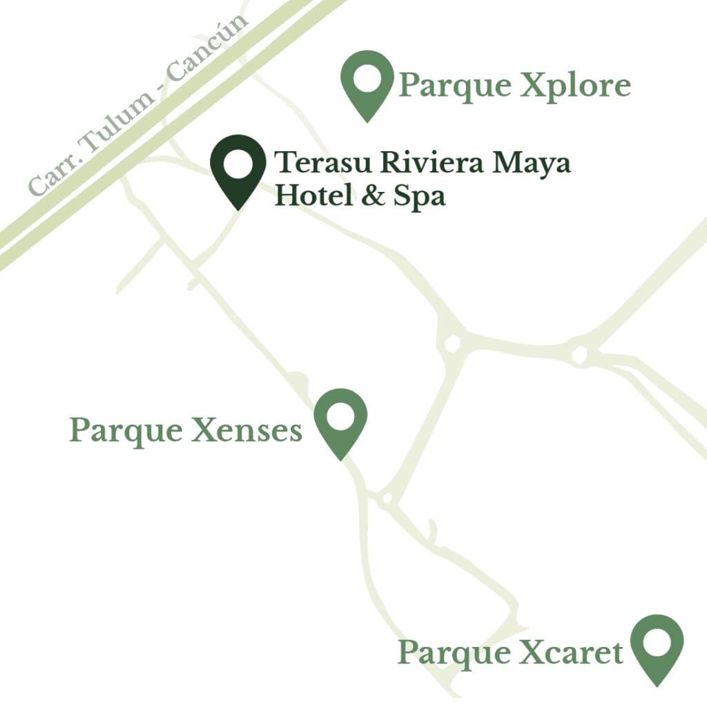 Mapa de Xcaret